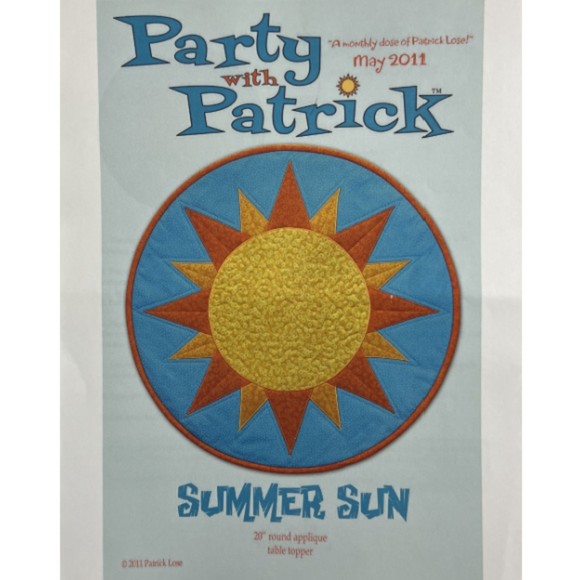 Patrick Lose - Summer Sun Table Topper Quilt Pattern - Size 20" Round - Picture 1 of 2